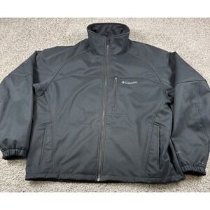 Columbia Interchange Mens Full Zip Soft Shell Jacket Omni Shield Black XL - Read